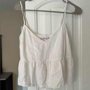 Abercrombie & Fitch White Tank Top